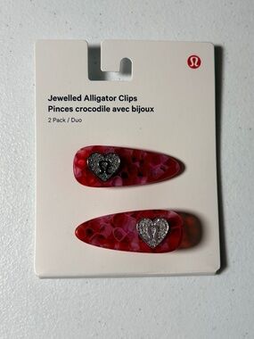 Lululemon Jewelled Alligator Clips 2 Pack